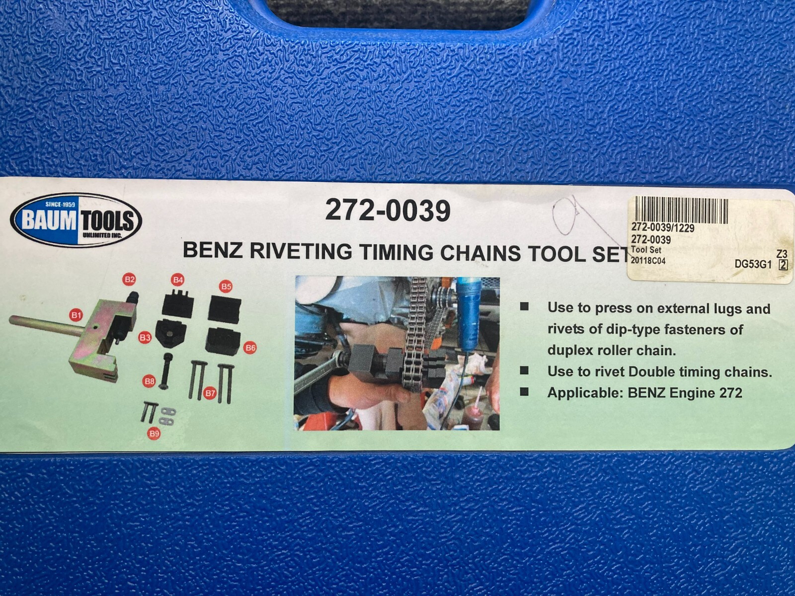 BENZ RIVETING TIMING CHAINS TOOL SET 272-0039 (used, like new)