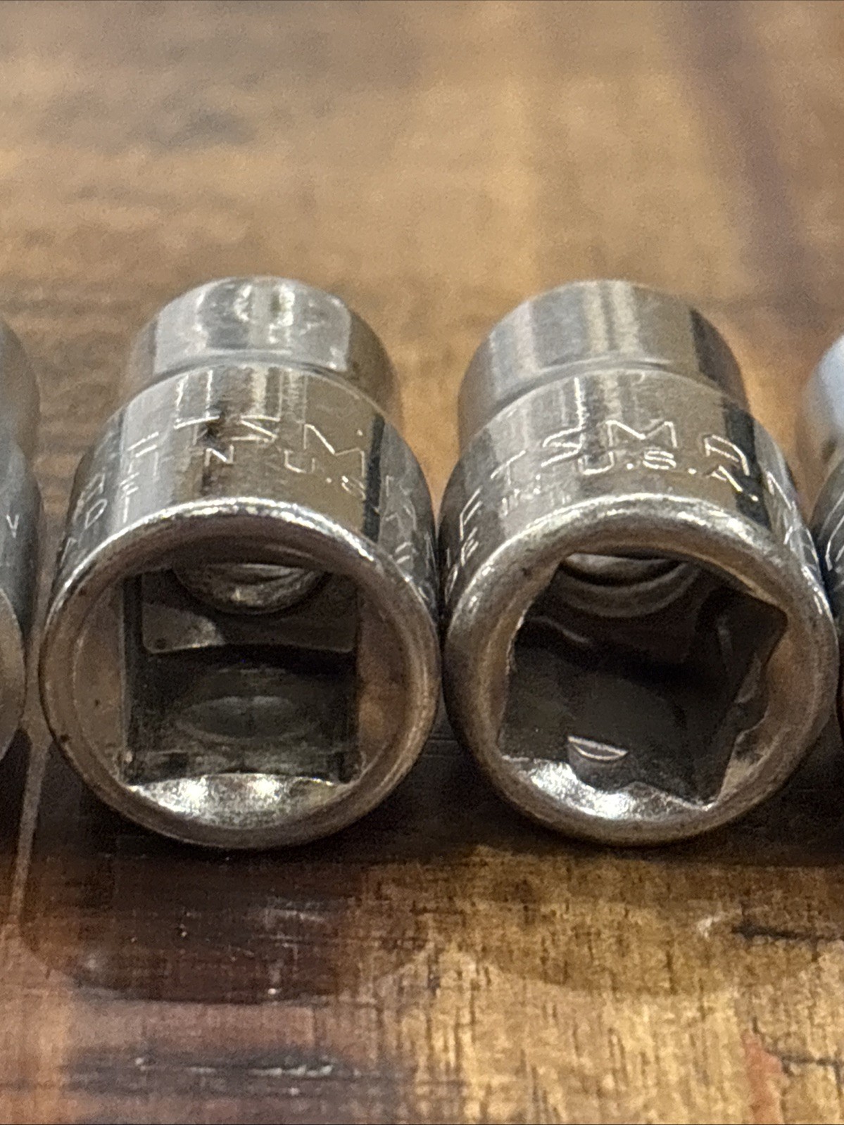 Craftsman 1/2” Shallow Sockets 8 Piece 1/2” Drive 6 Point & 12 Point USA SAE VGC