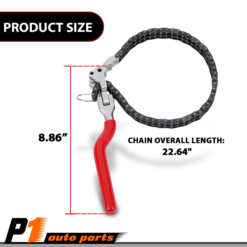 Heavy-Duty Ratcheting Chain Wrench Oil Filter Change Pipe Fittings 60-160mm