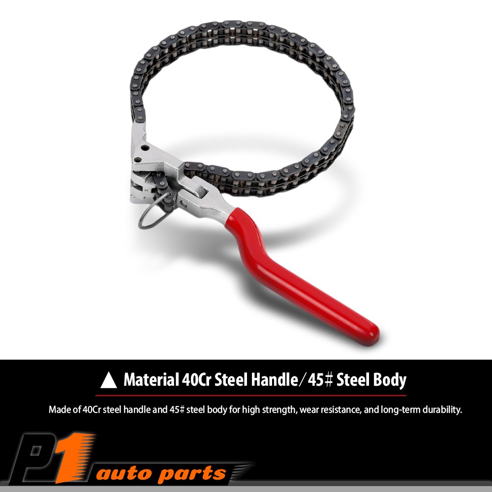 Heavy-Duty Ratcheting Chain Wrench Oil Filter Change Pipe Fittings 60-160mm