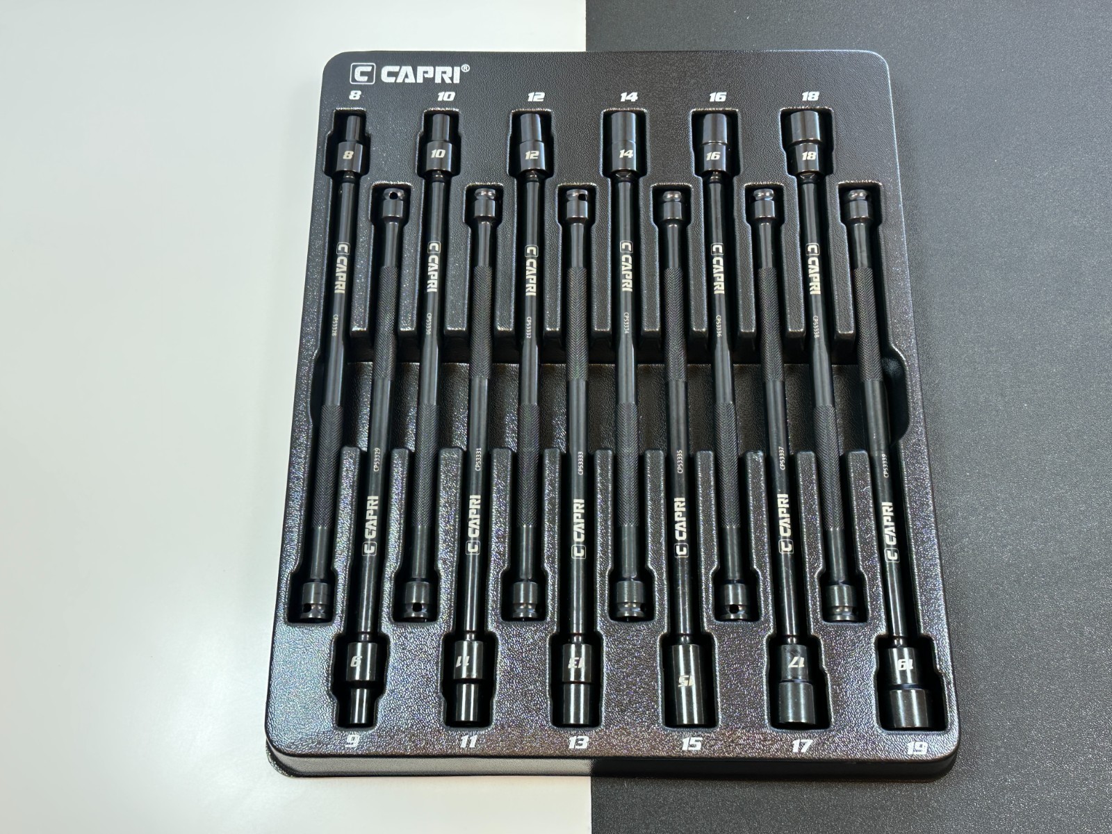 NEW Capri 3/8″ Drive METRIC Pinless Universal Long Extension Impact Socket Set