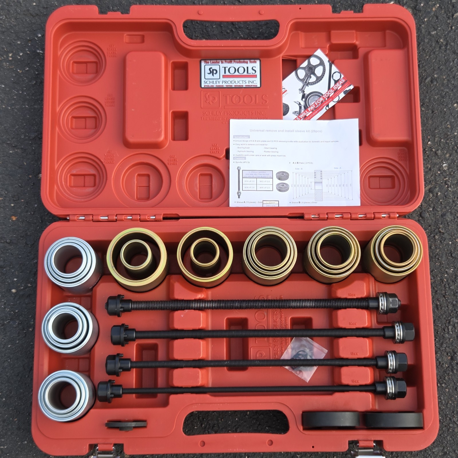 SP Tools Schley 29pcs Universal Bushing Removal Install Kit