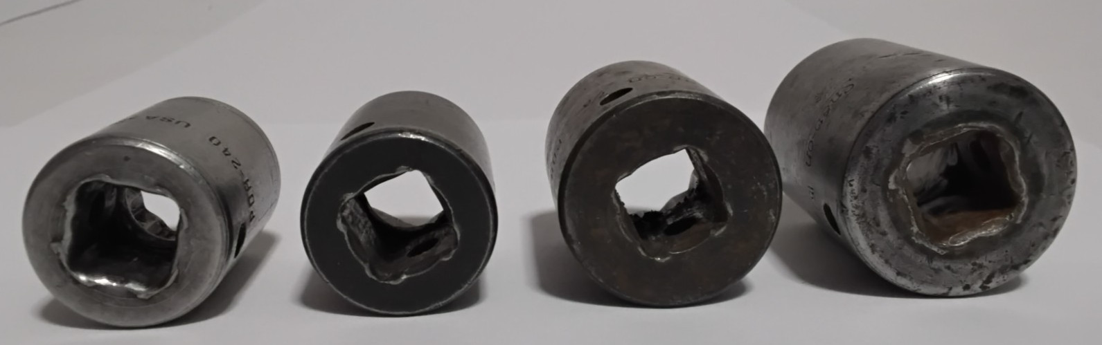 Snap On 1/2″ Drive 6 & 12PT SAE Shallow Impact Sockets Lot Of 4