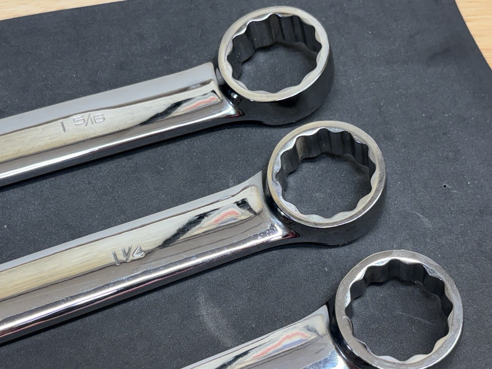NICE! Snap-On Large 5pc Flank Drive Plus SAE Combination Wrenches Wrench Set