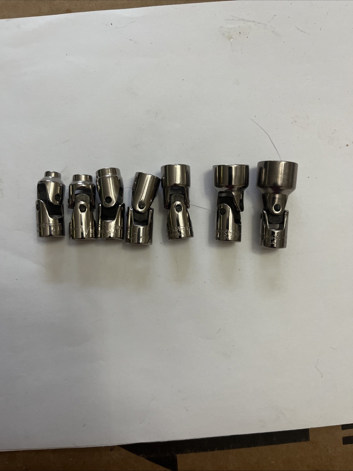Craftsman 1/4″ Drive SAE Swivel Flex Sockets GK USA 7 pcs 6 Point 3/16″ to 9/16