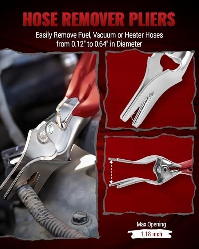 7-in-1 Automotive Hose & Electrical Disconnect Pliers Set, Fuel Line Removal Too