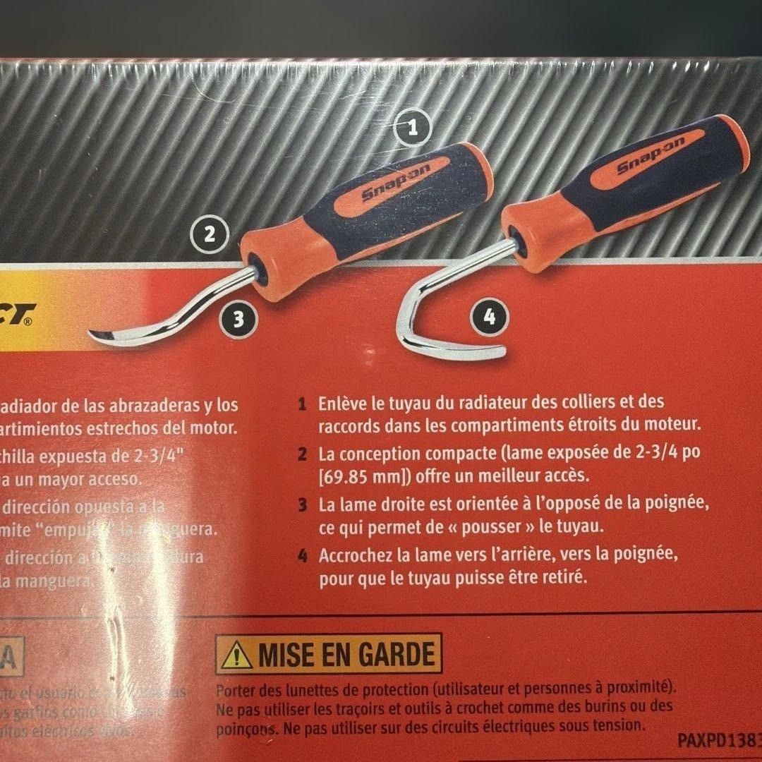 Snap-on SGAS102BO ORANGE Soft Grip Short Radiator Hose Pick 2Pc Set [Unused]