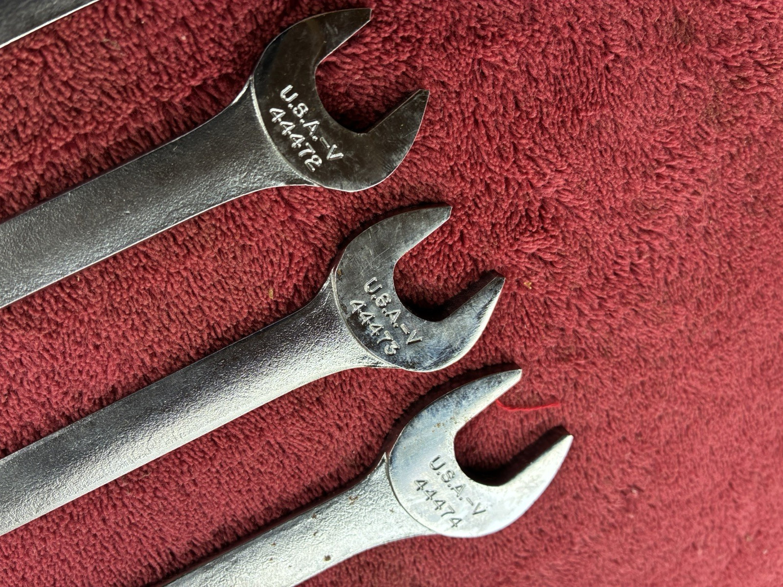 Vtg. Craftsman 5 Pc. Tappet Open End Wrench Set 3/8 to 7/8″ V-Series–Free Ship