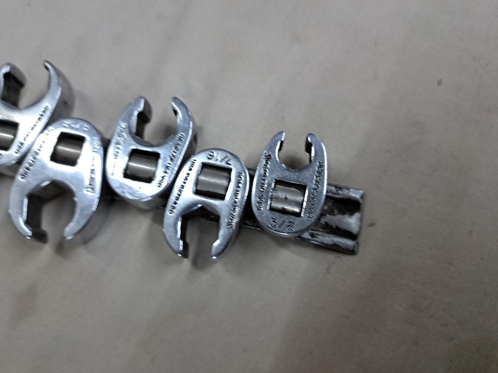 SNAP ON SAE 7 PIECE FRH CROWS FOOT SET 3/8, 7/16, 1/2, 9/16, 5/8, 11/16, & 3/4