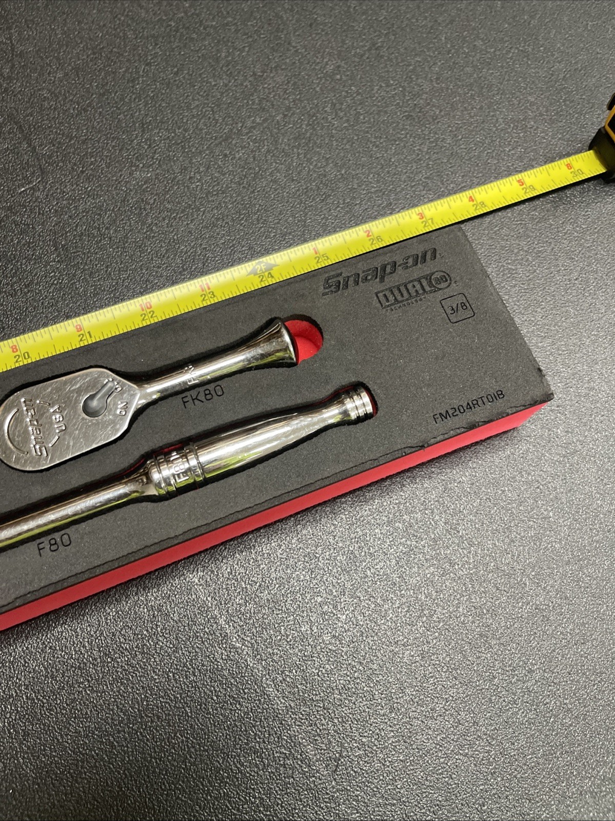 Snap-on 204RT01FR 3/8″ Drive Ratchet Set Pro-fi Red FK80 F80 FL80 FLL80