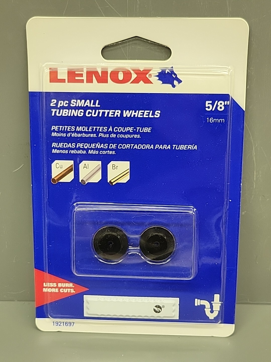 Lenox Small Cutter Wheel Copper Alum Brass 5/8 1921697 Miniature New 1 Pack of 2