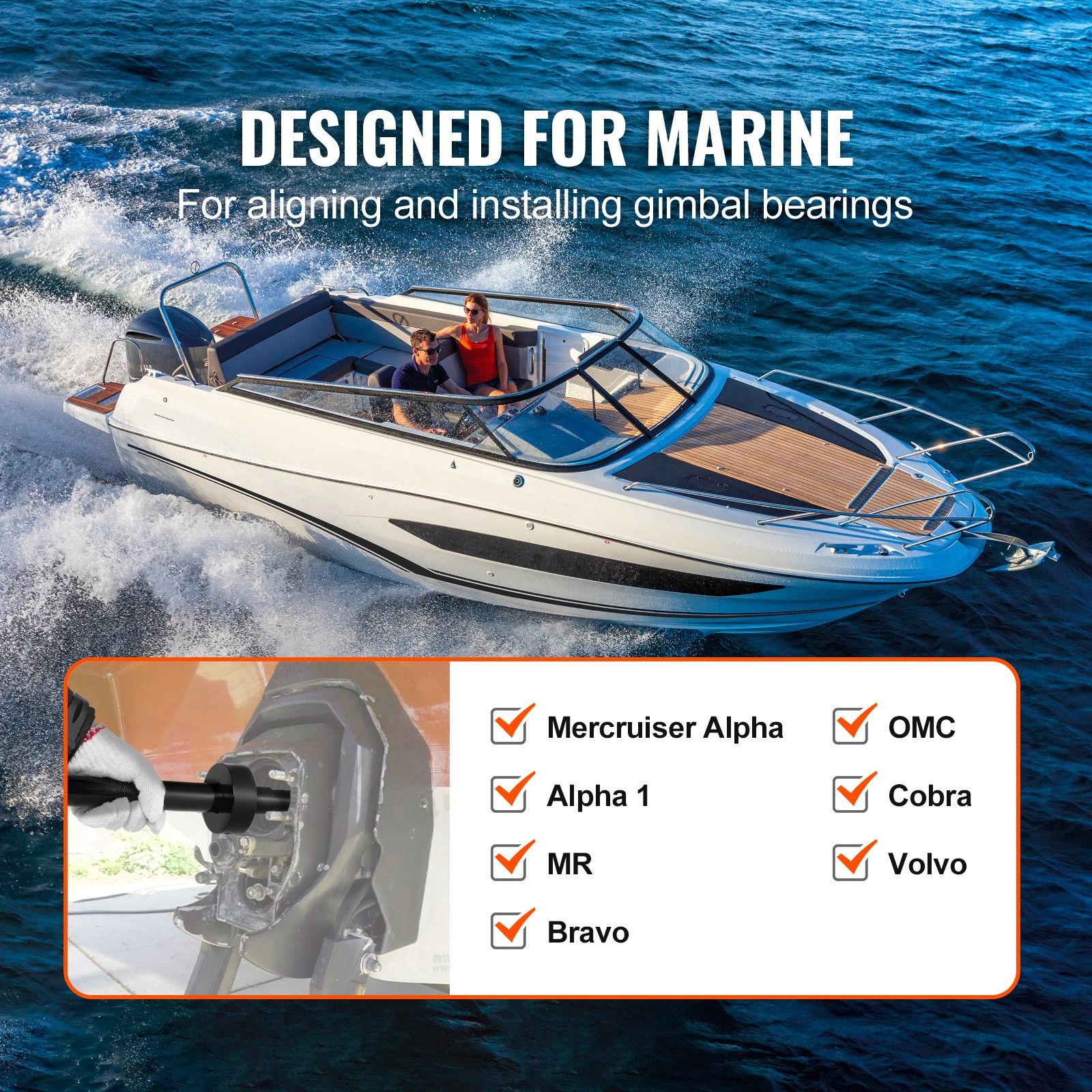 VEVOR Gimbal Bearing Alignment and Install Kit Mercruiser Alpha Bravo OMC Cobra