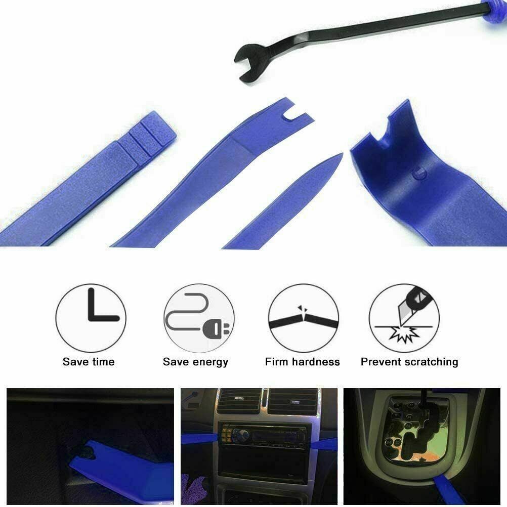 ABS Plastic Removal Tools Set Auto Blue Casement Trims Dashboard Emblems