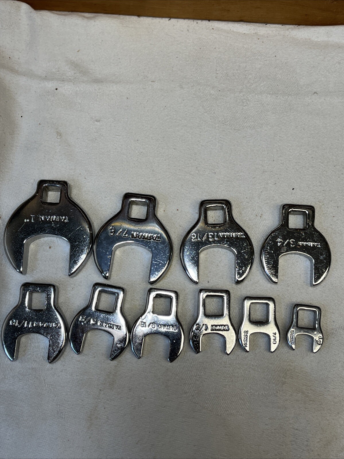 CROWS FOOT WRENCH SET 10 PC 3/8″ ~ SAE 3/8” – 1”