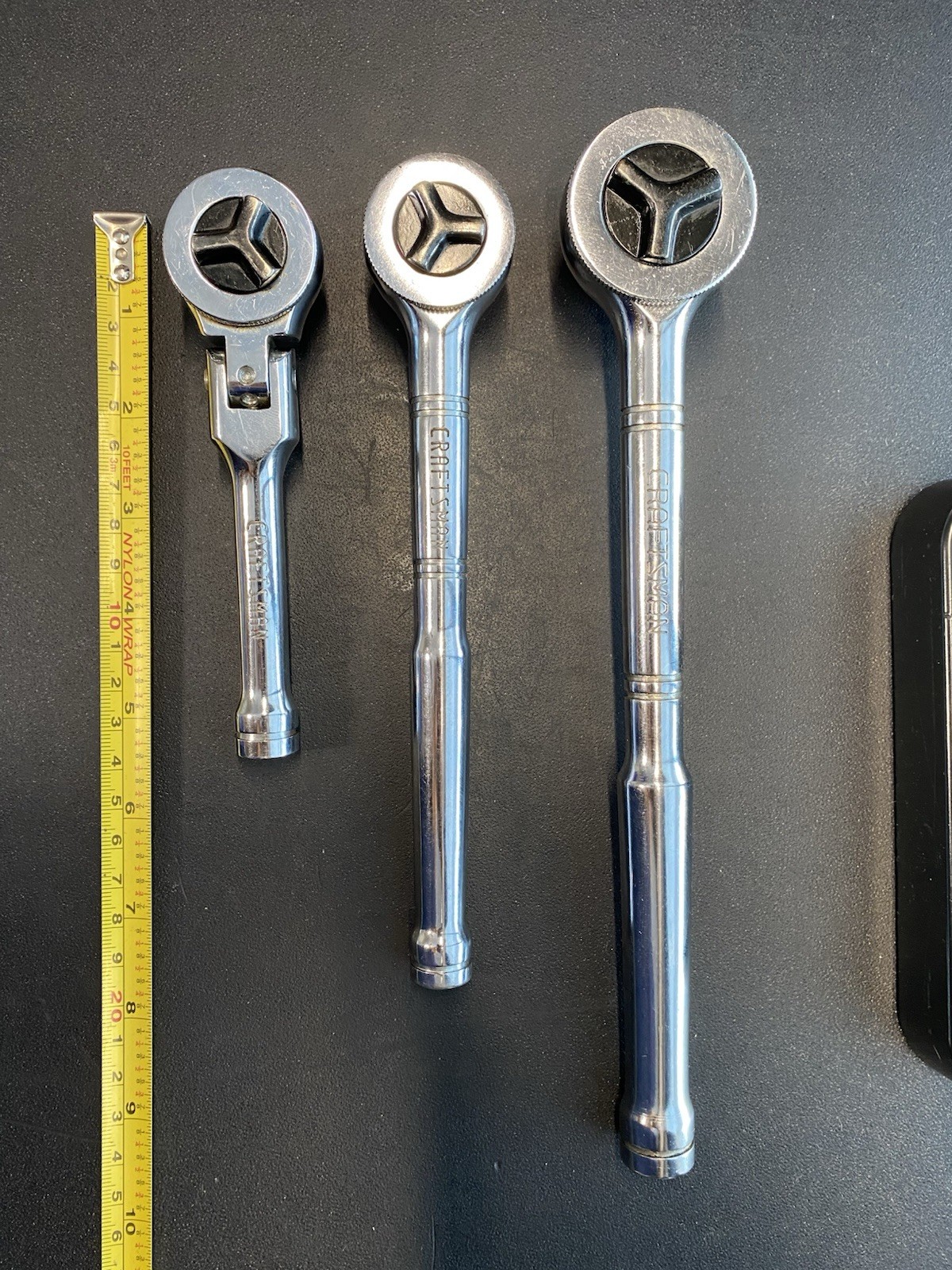 CRAFTSMAN 9 4378 3/8” Drive Stubby Thumb Wheel Flex Head Ratchet 943796, 943797
