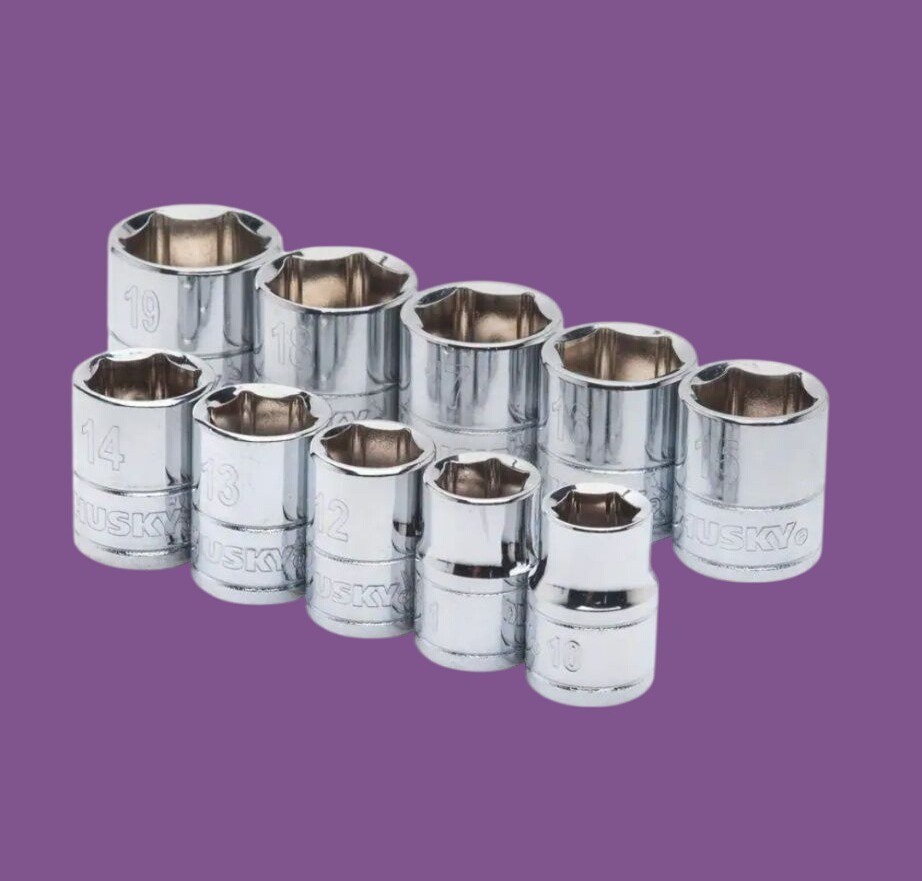 Husky 3/8 In. Drive Standard Metric 10-Piece Socket Set Chrome