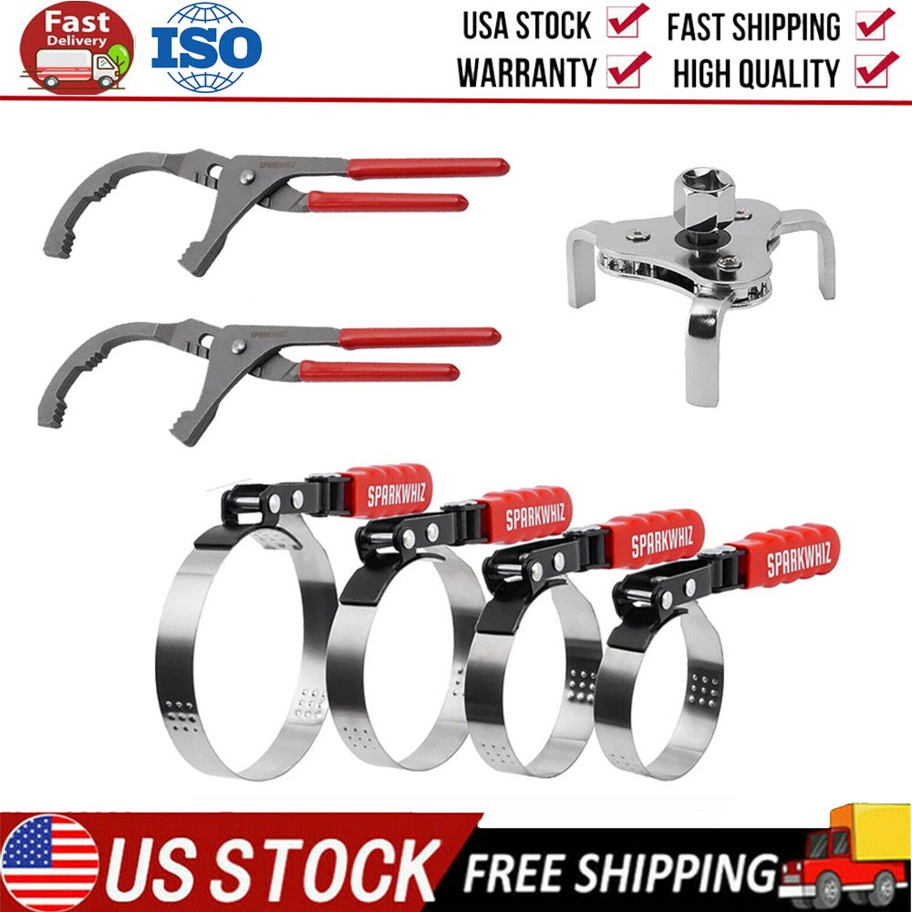7 IN 1 Adjustable Oil Filter Wrench Set Oil Filter Removal Tool 2-3/4″ 5-1/4″ US