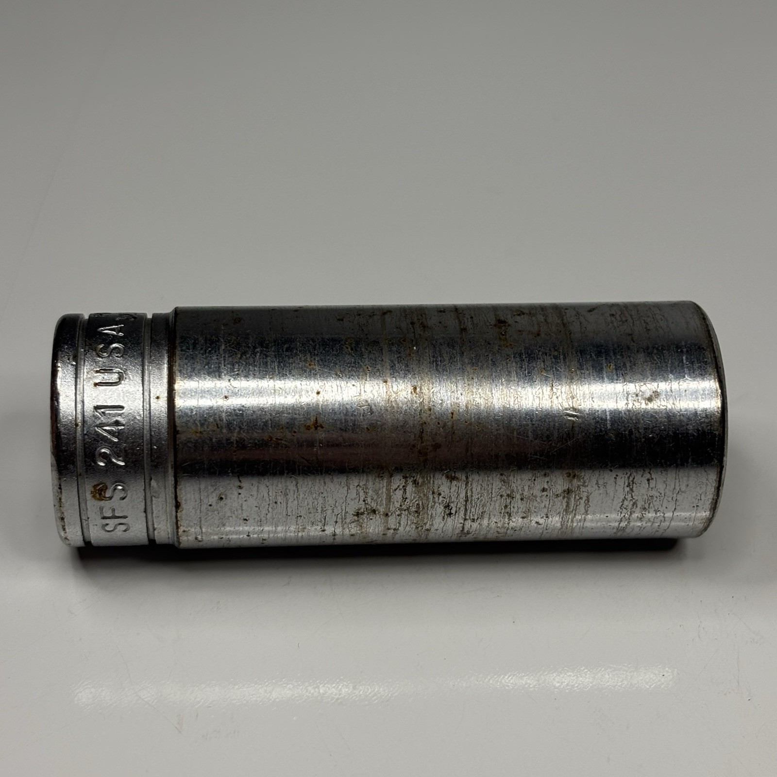Snap On Tools SFS241 3/8 Dr 6Pt SAE 3/4 Flank Dr Deep Chrome Socket USA VTG