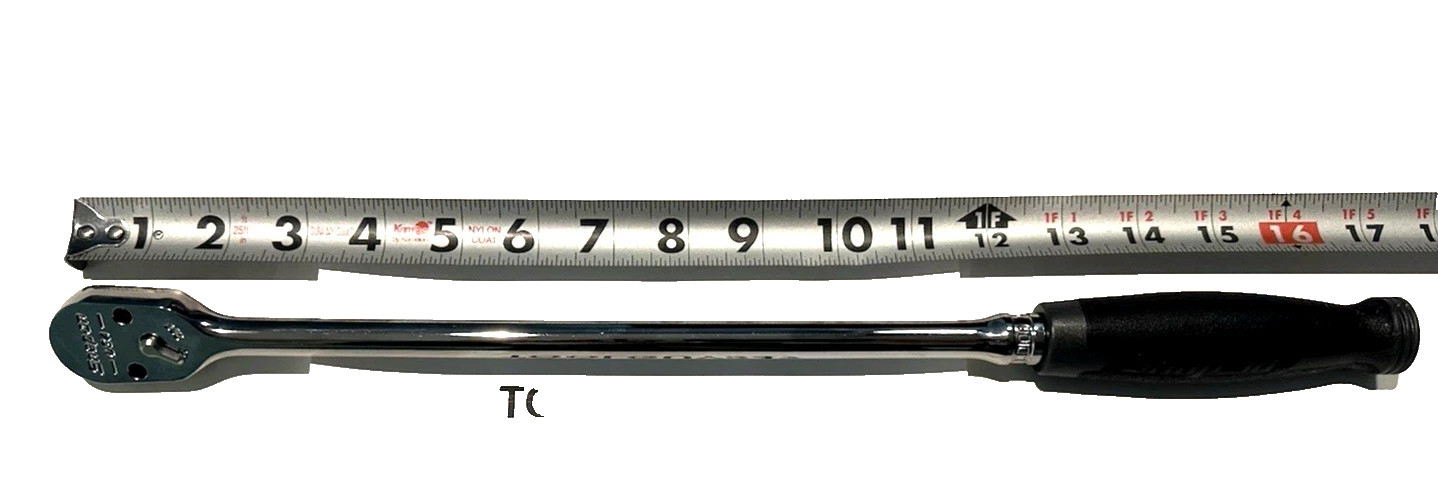 SNAP ON TOOLS DARK TITANIUM 100 TOOTH Hard Handle Extra Long Fixed Head Ratchet