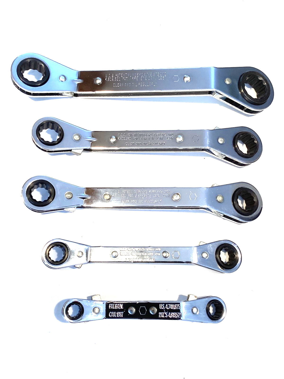 BLUE POINT By SNAP ON NEW 5 Piece Metric Offset Ratchet Box Wrench Set RBYAM605