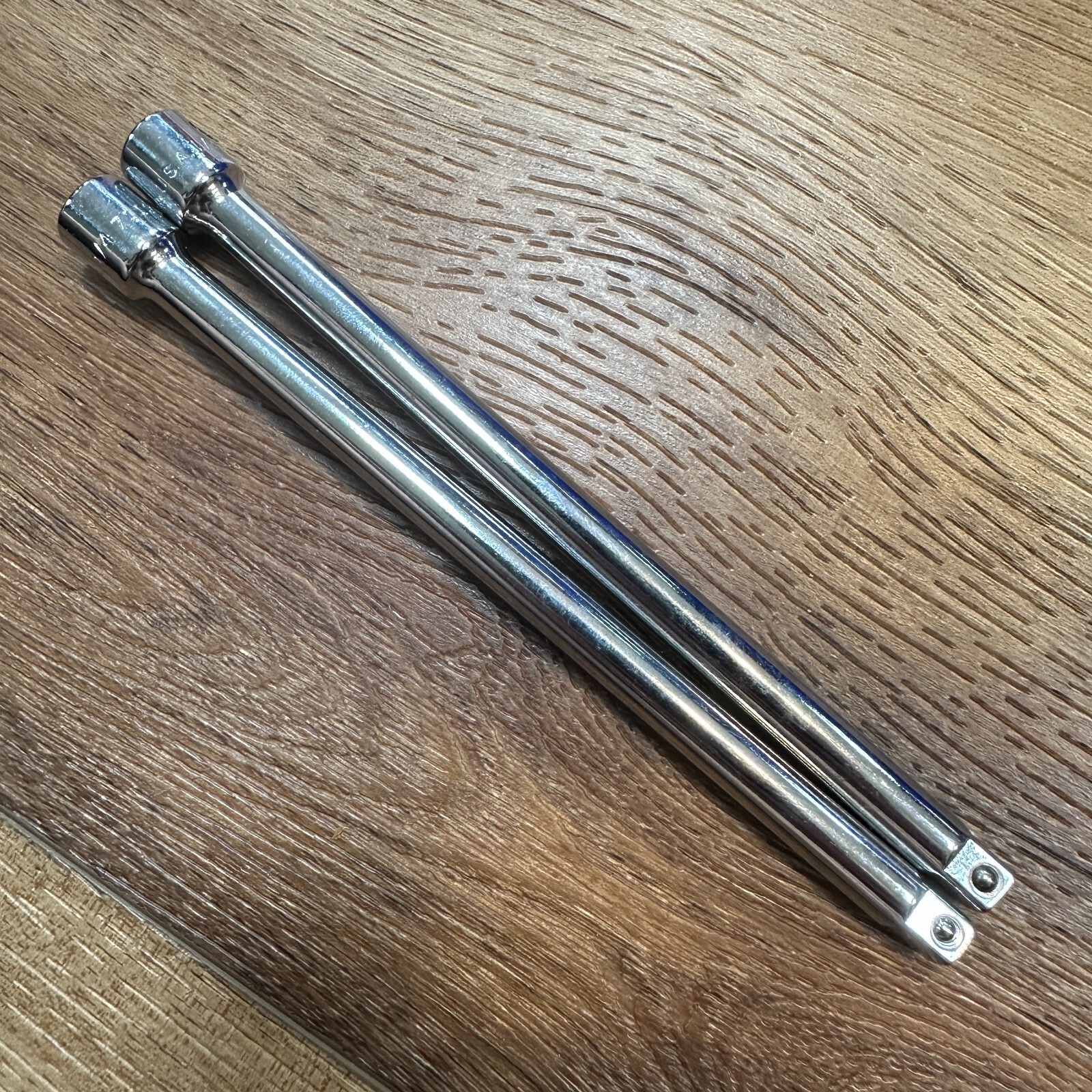 Lof of 2 Easco 711206 USA 1/4″ Drive 6″ Chrome Socket Extension Bar