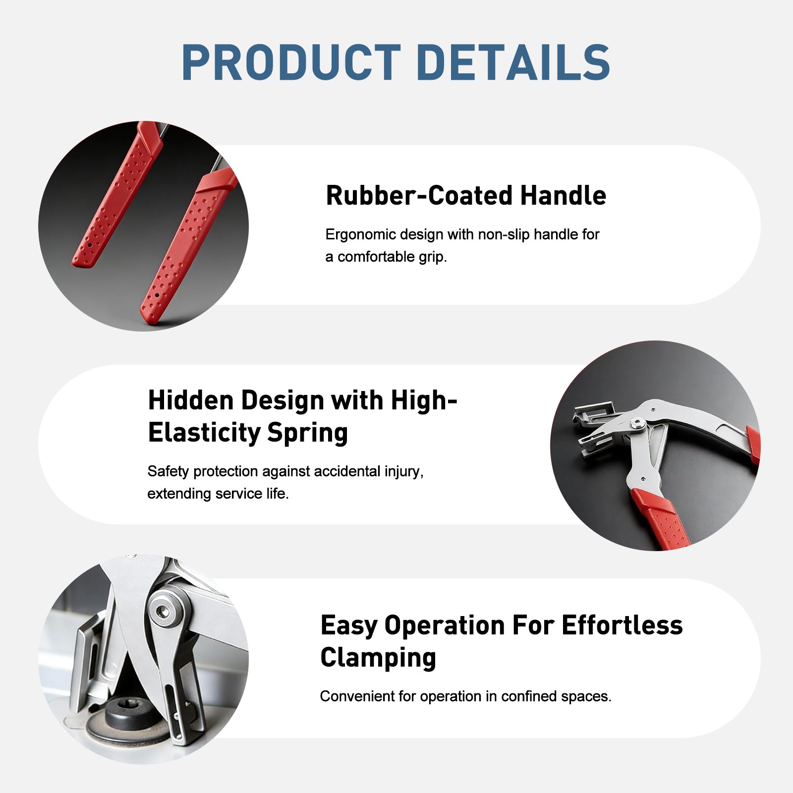 Car Clip Removal Pliers Steel Spring Loaded Fastener Remover Tool for Auto Trim