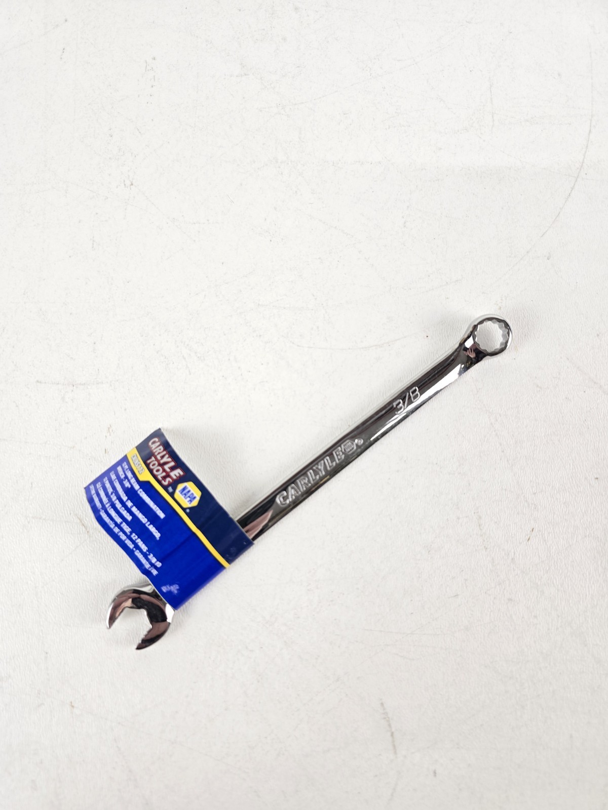 NAPA Carlyle SAE Combination Wrench 12 Pt 3/8″ CWLNS112 Polish Chrome Non Slip