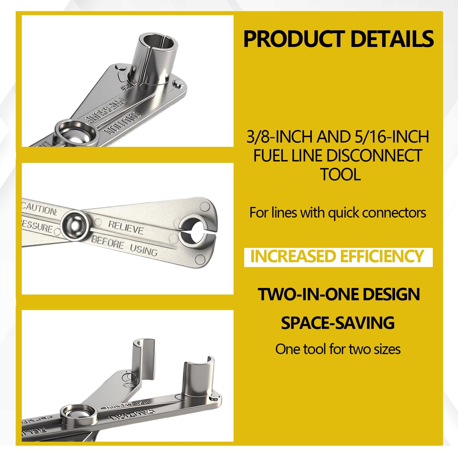 Fuel Line Disconnect Tool Set 3/8 5/16 Quick Release for GM Ford Mazda