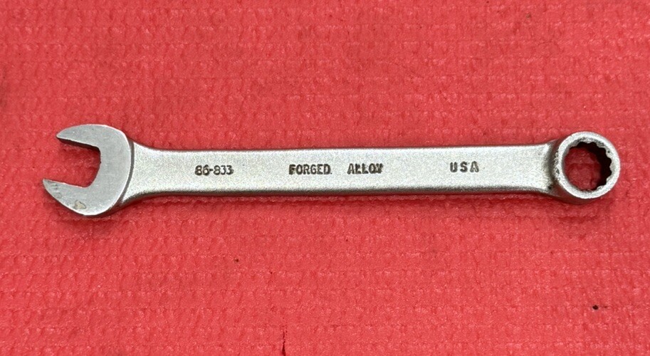 Vintage Stanley 86-833, 3/8″ Combination Wrench Forged Alloy Made in USA