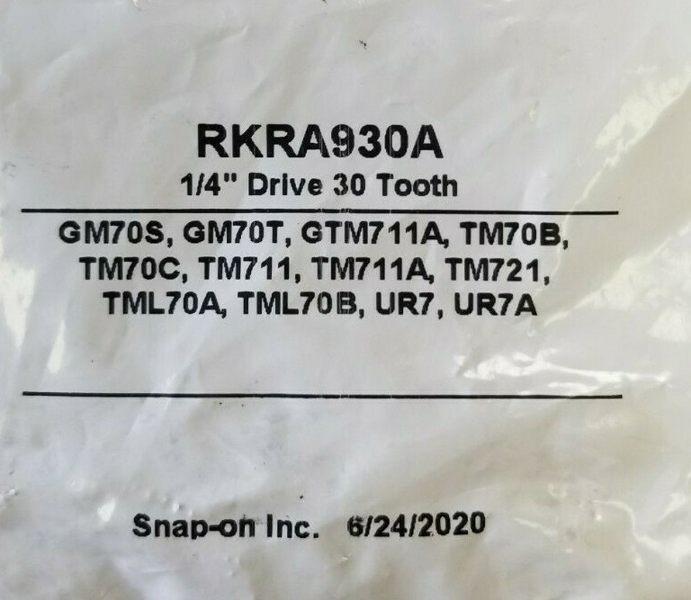 Snap On Tools 1/4″ Drive 30 Tooth Ratchet Repair Kit 4 TM70B TM711 TM721 TML70A