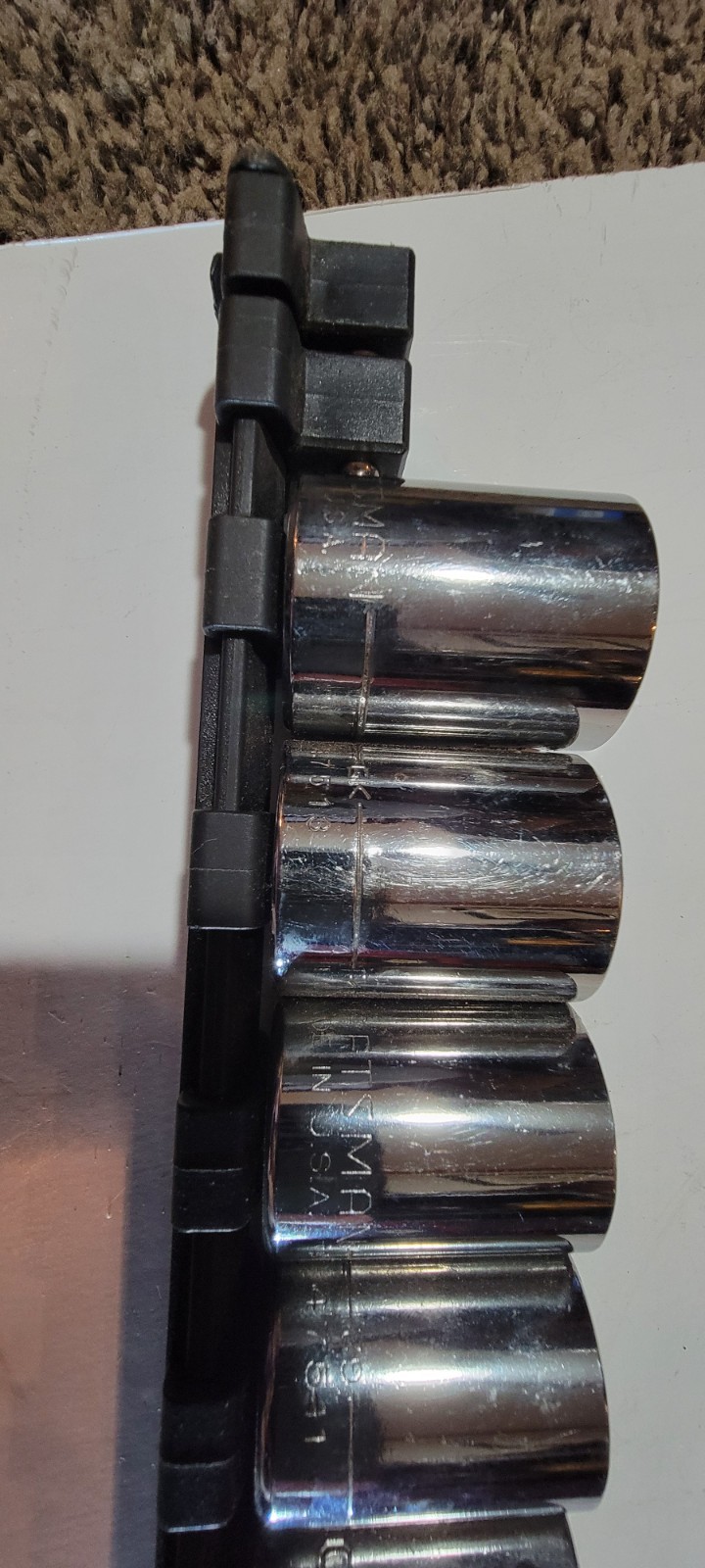 Craftsman 11 Piece 1/2″ Drive Standard SAE 12 Point Socket Set 3/8-1 USA