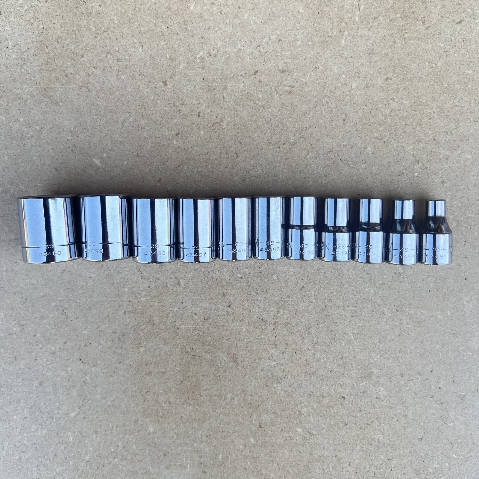 Craftsman 1/4″ Drive SAE Socket Set 5/32″-9/16″ 6 Pt 11 Pcs G2 USA NOS w/ Tray
