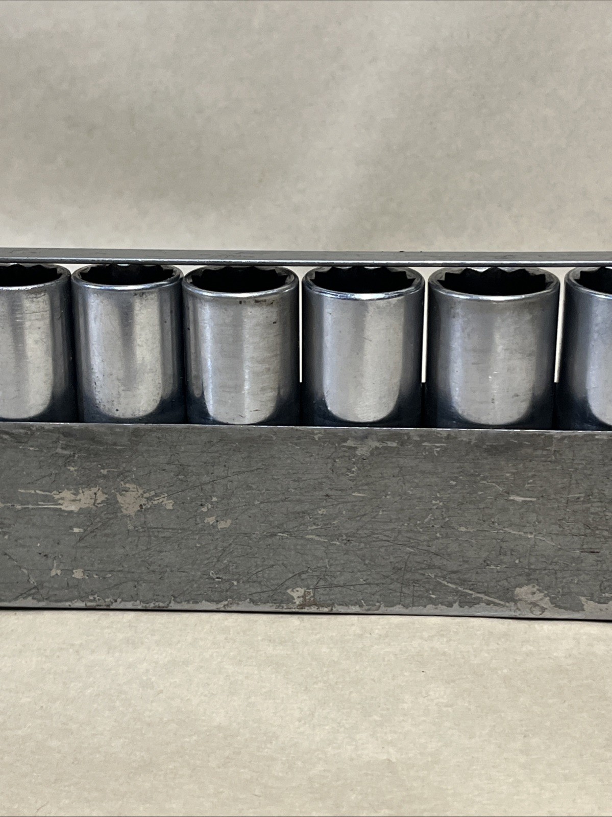 Craftsman USA 1/2” Drive Deepwell Socket Set 12pc -V- Series 12 Point Metal Rack