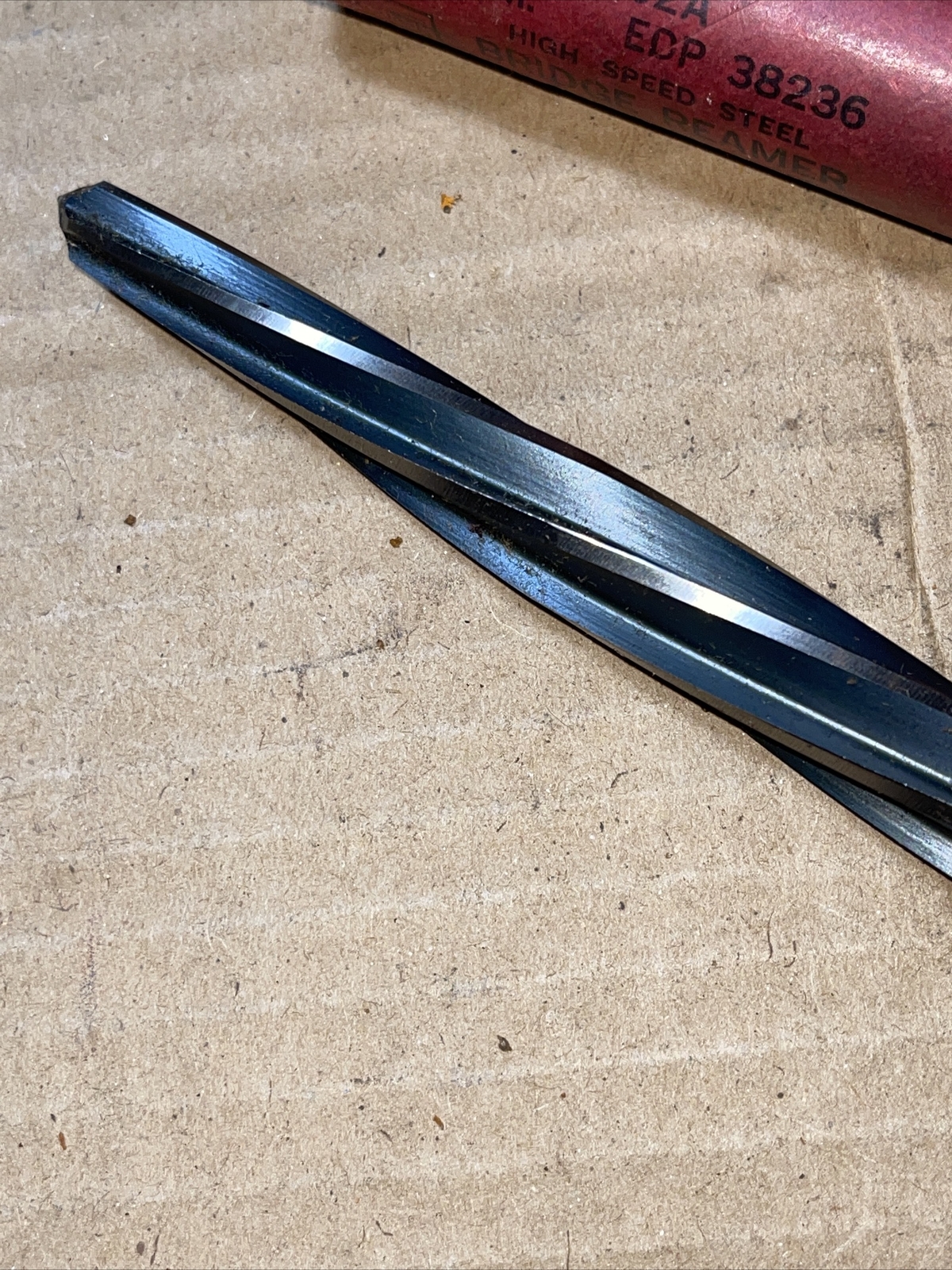 NOS National USA 232A 9/16 In Bridge Reamer No 2 Taper Shank LH Helical Flutes