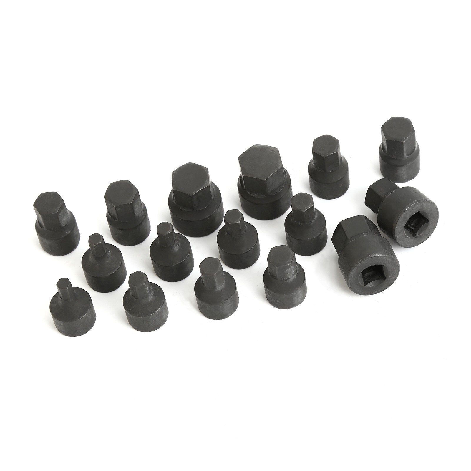 3/8 Inch Drive Low Profile Impact Hex Driver Set SAE Metric Size 16 Pieces