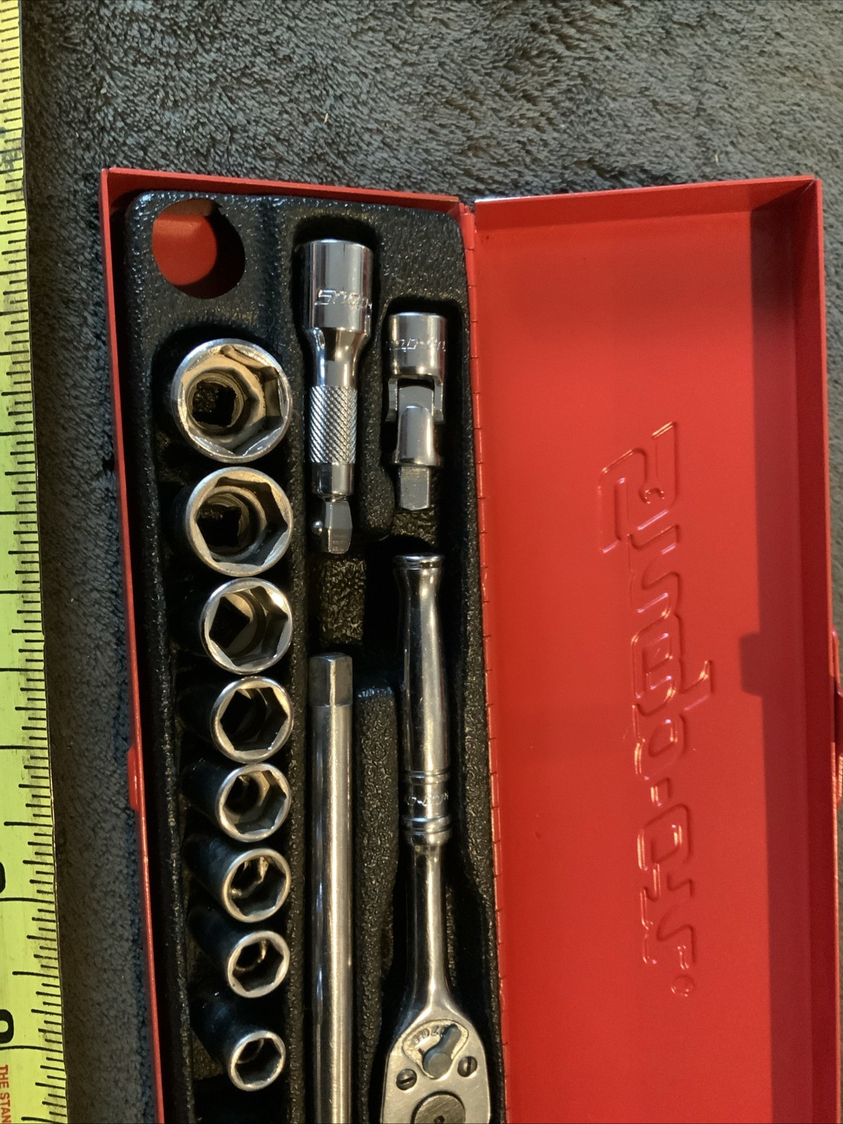 Snap On 1/4” Drive General Service Set, Missing Couple….see Pics…Descrip Sizes..