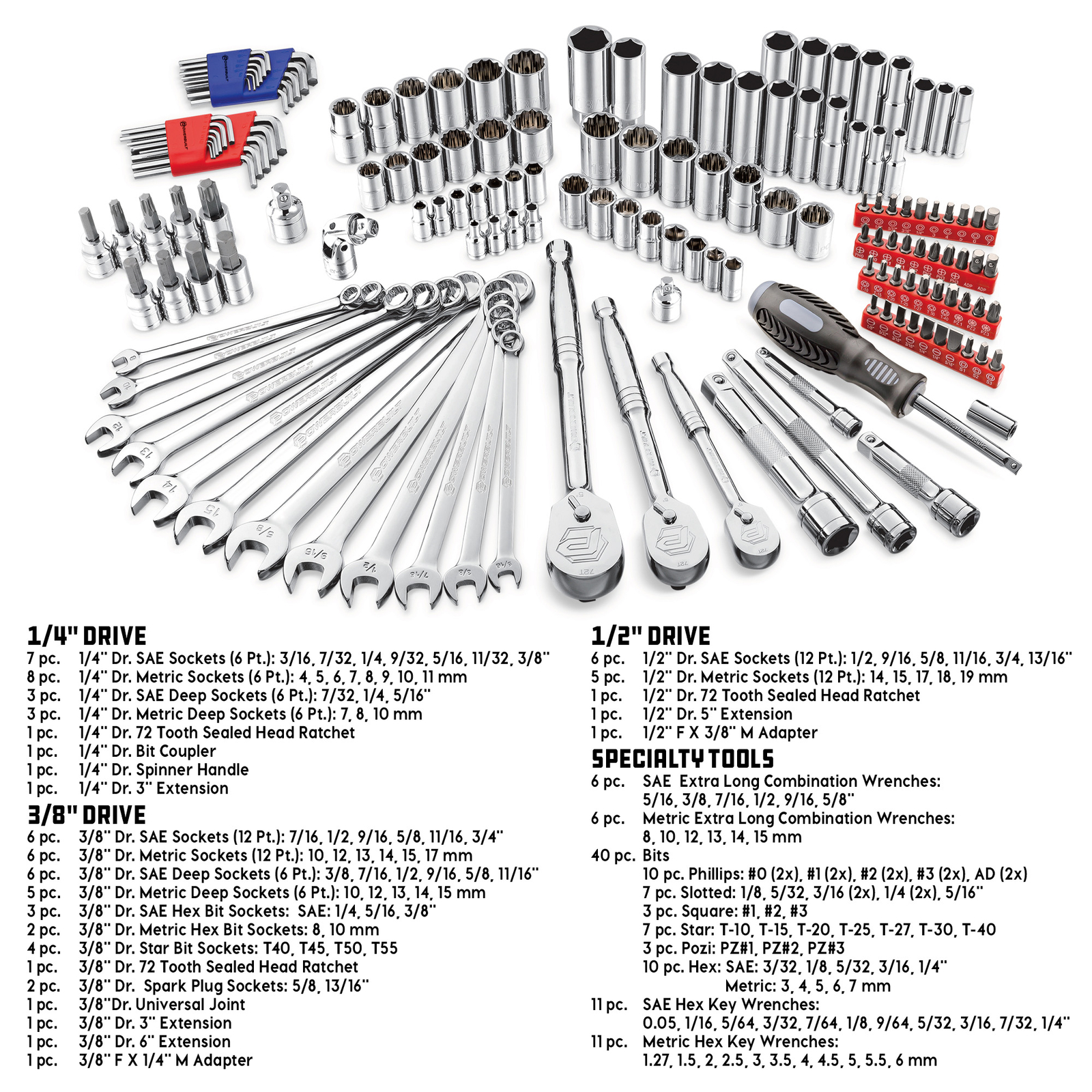 Powerbuilt 152 Piece Master Mechanic’s Service Tool Set – 642453