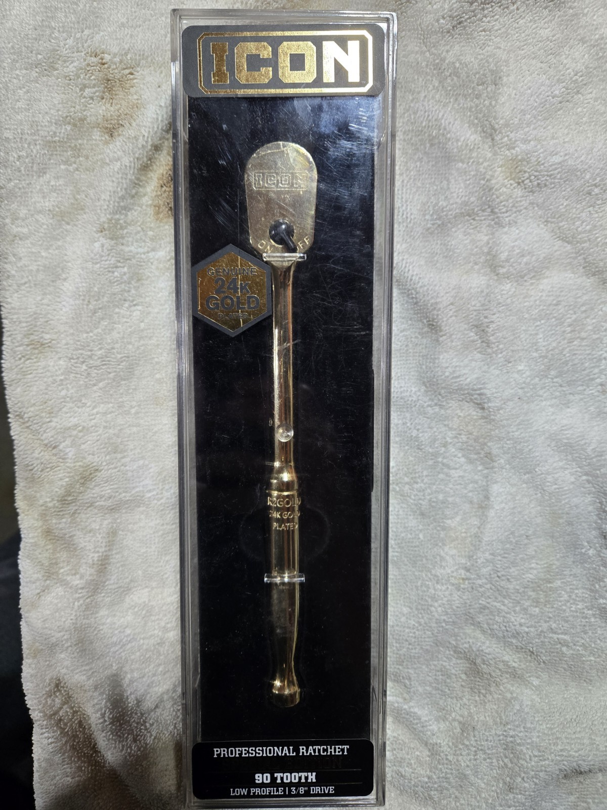 24K Gold Plated Icon 3/8 Ratchet – Unused