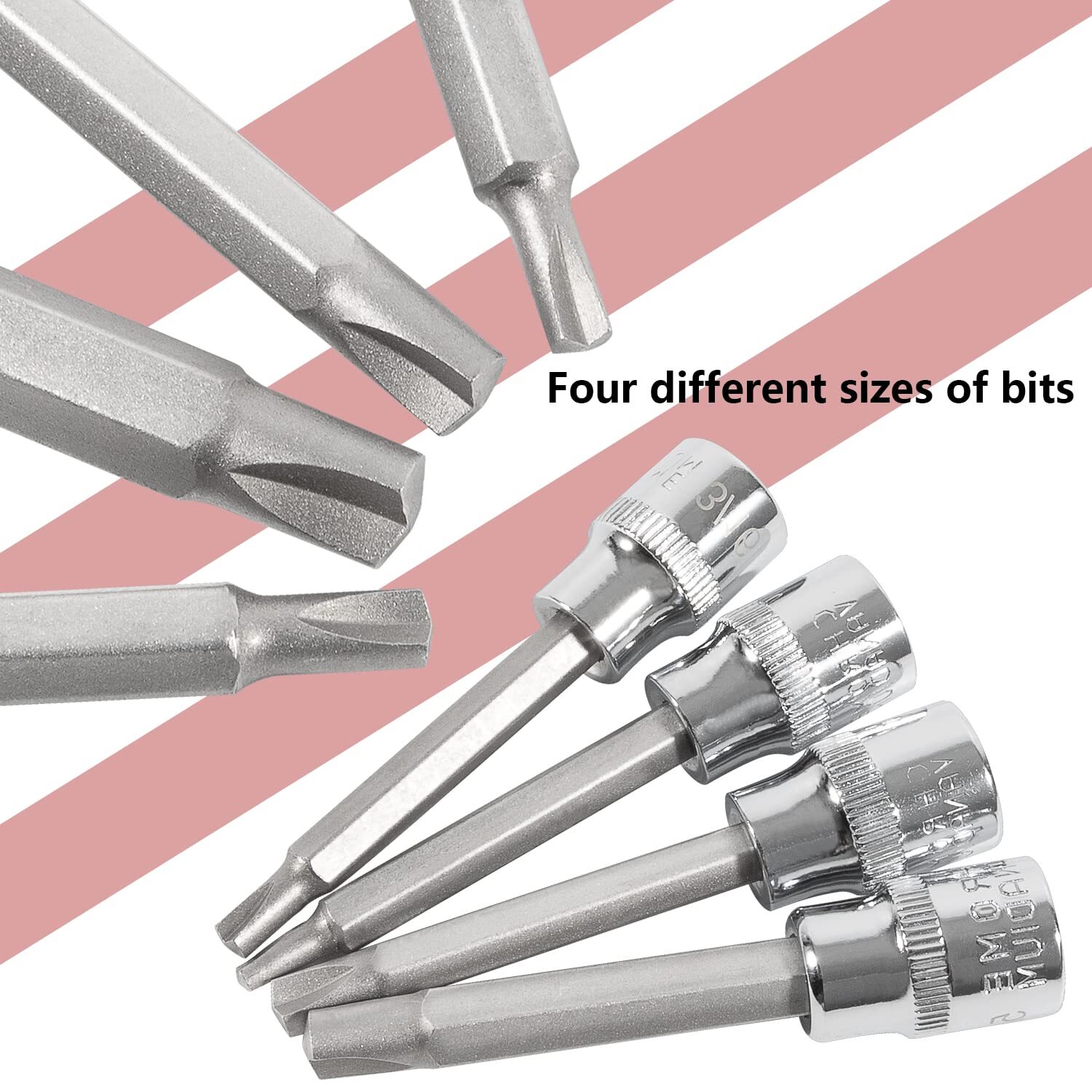 4PCS Clutch Head Bit Socket Set Used with 3/8″ Square Drive Replace CTA 8755