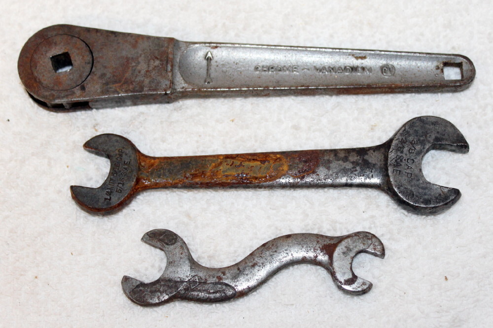 Lot of 3 Vtg Mechanics Wrenches ~ Bonney T28A, 23 Open End, 538 «S» Open-end