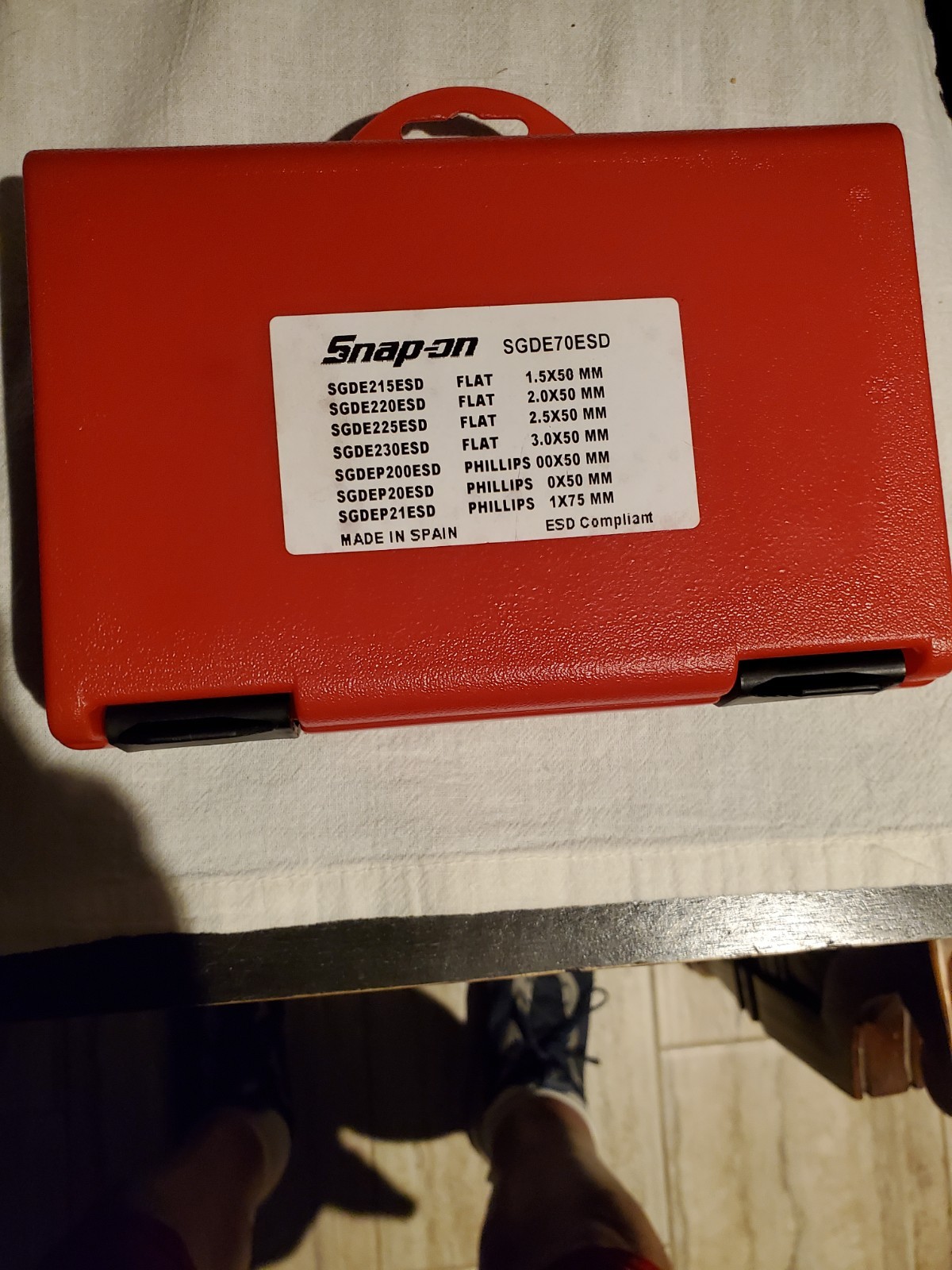 Snap On Tools SGDE70ESD 7 Piece Combo Tip Electronic Mini Screwdriver Set