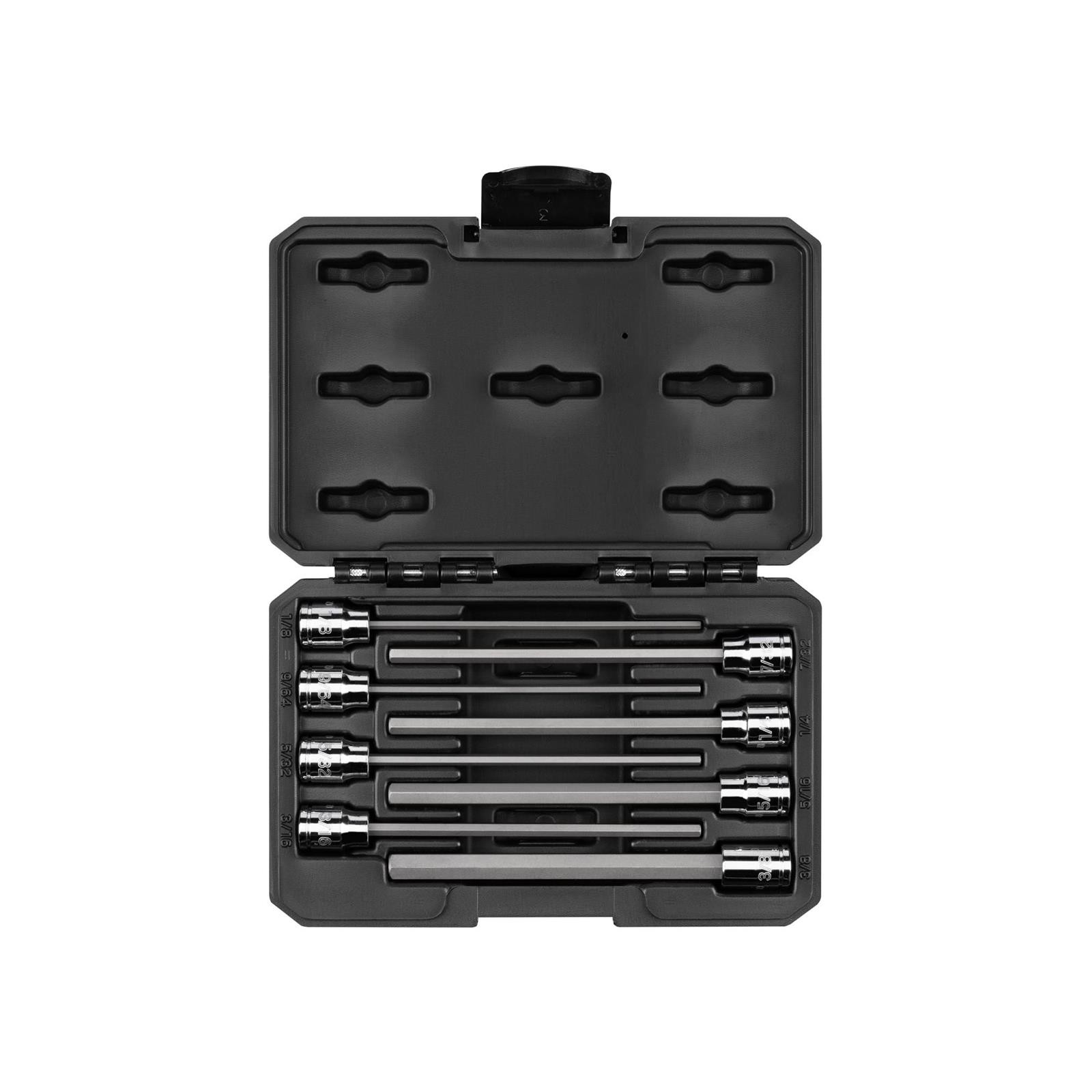 Tekton SHB91313 3/8″ Drive Long Hex Bit Socket Set, 8-Piece