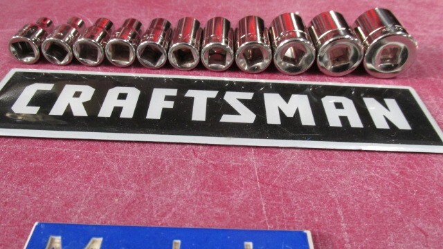 CRAFTSMAN USA 1/4″ DRIVE 6 POINT SHALLOW SOCKET SET 5/32″ to 9/16″ ~ 11 PC. SET