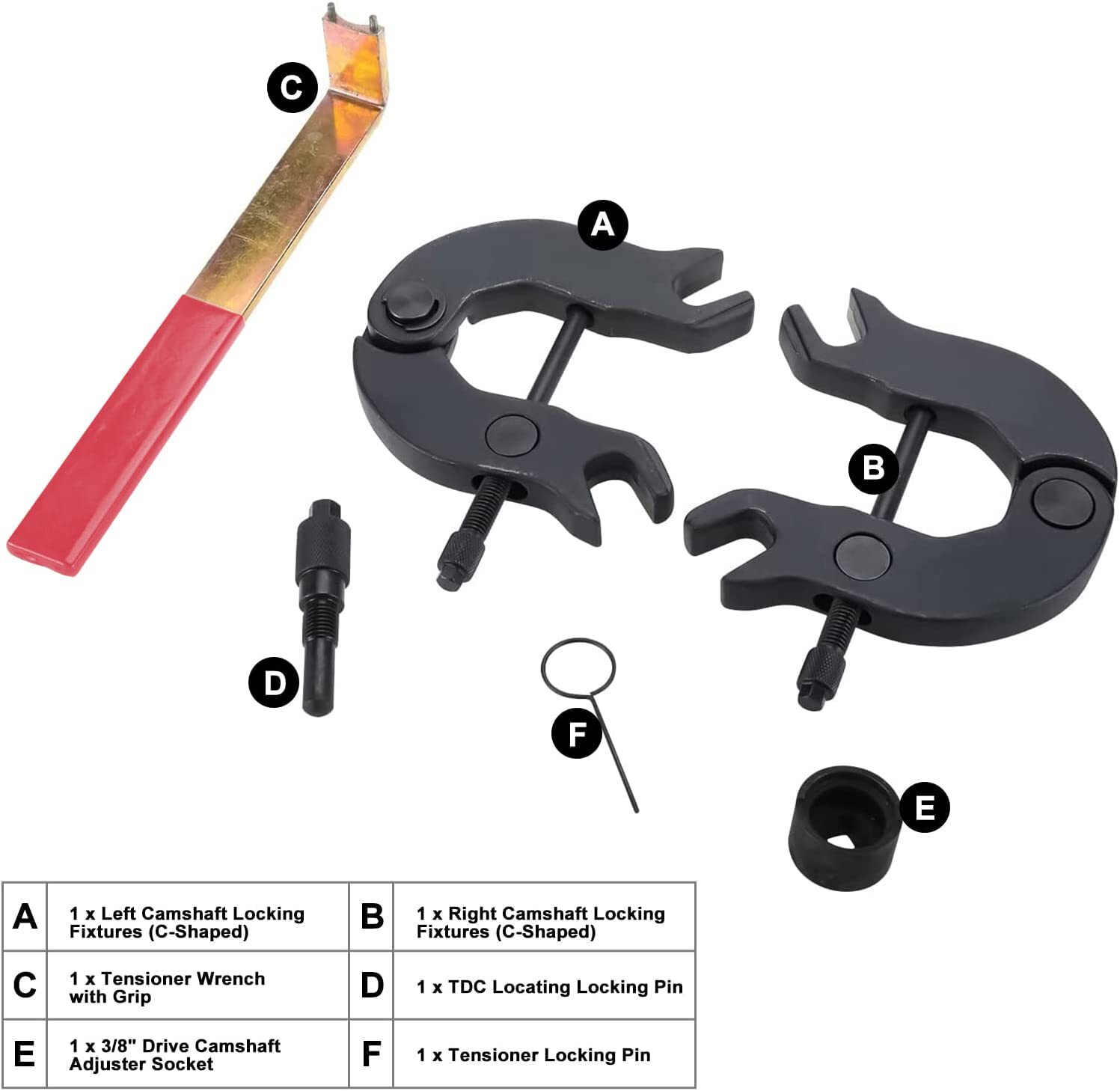 Engine Camshaft Alignment Timing Belt Tool Kit Compatible for Audi A4 A6 V6 3.0L