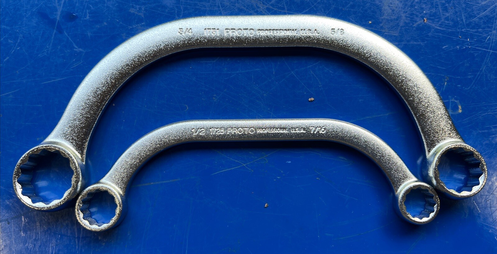 Proto 2pc Half Moon Box End Wrench Set 7/16” – 3/4” SAE 12pt J1731 J1725 USA NEW