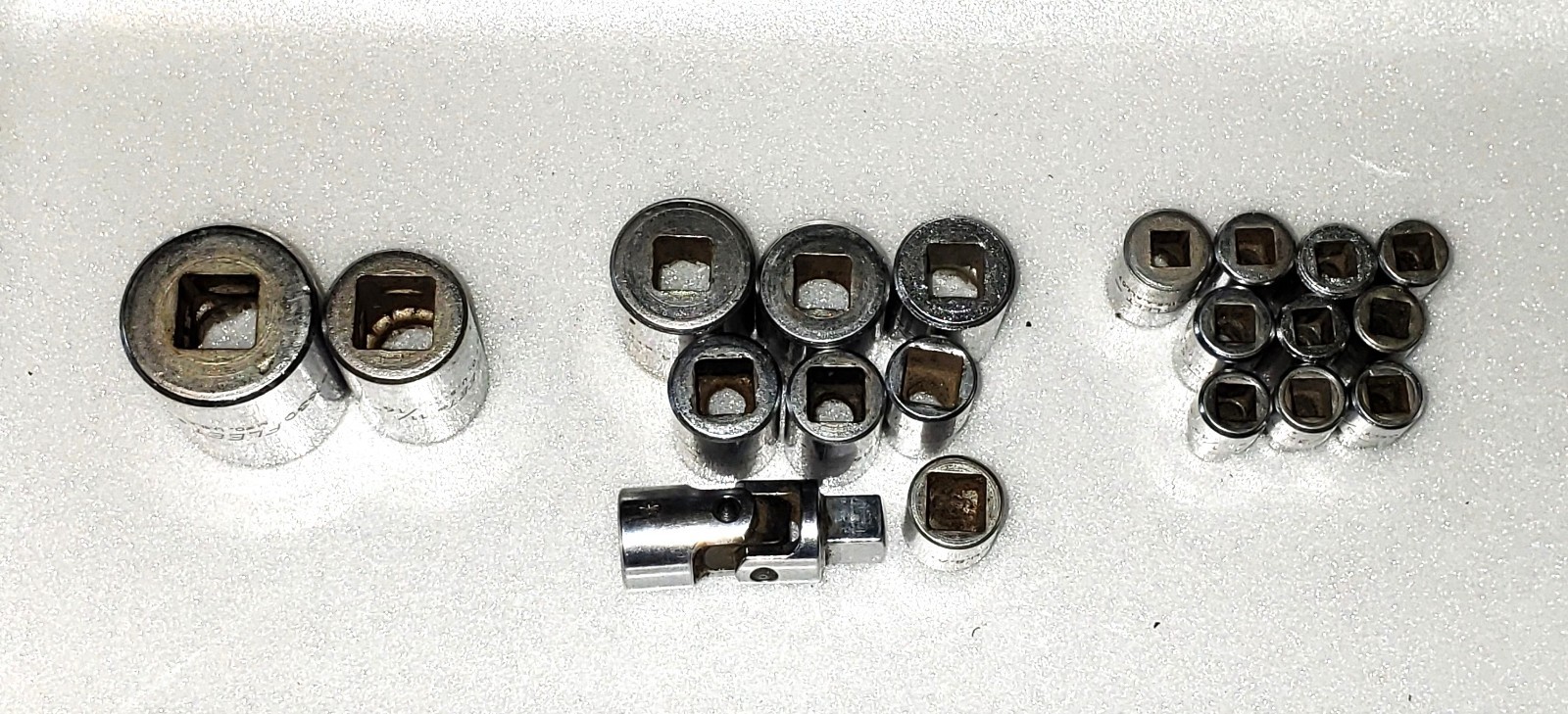 Vintage Fleet Brand Used SAE Socket Lot (20 total) – Made in U.S.A.