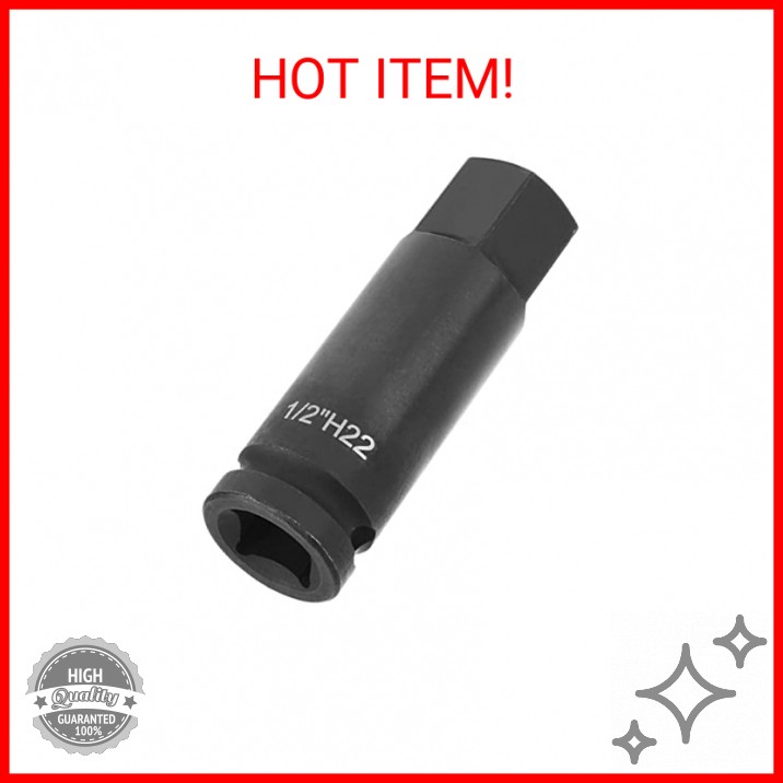 1/2-Inch Drive Allen Bit Socket, 22mm Hex Socket, Cr-Mo Steel, Master Impact Hex