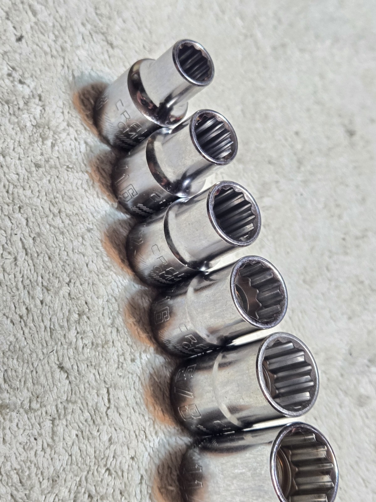 Craftsman SAE Shallow Socket Set 1/2″ Drive 12 Point 3/8″ to 15/16″ 10pc. (132)
