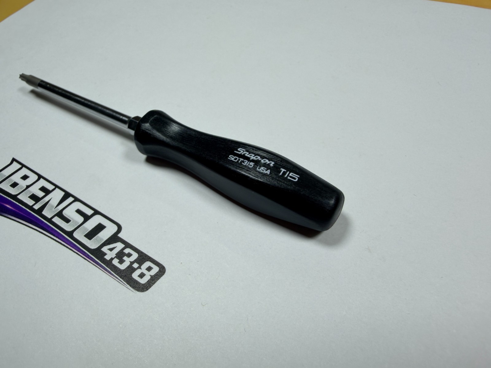 Snap-on Tools USA NOS RARE BLACK T15 Mini Hard Grip TORX Screwdriver SDT315BK