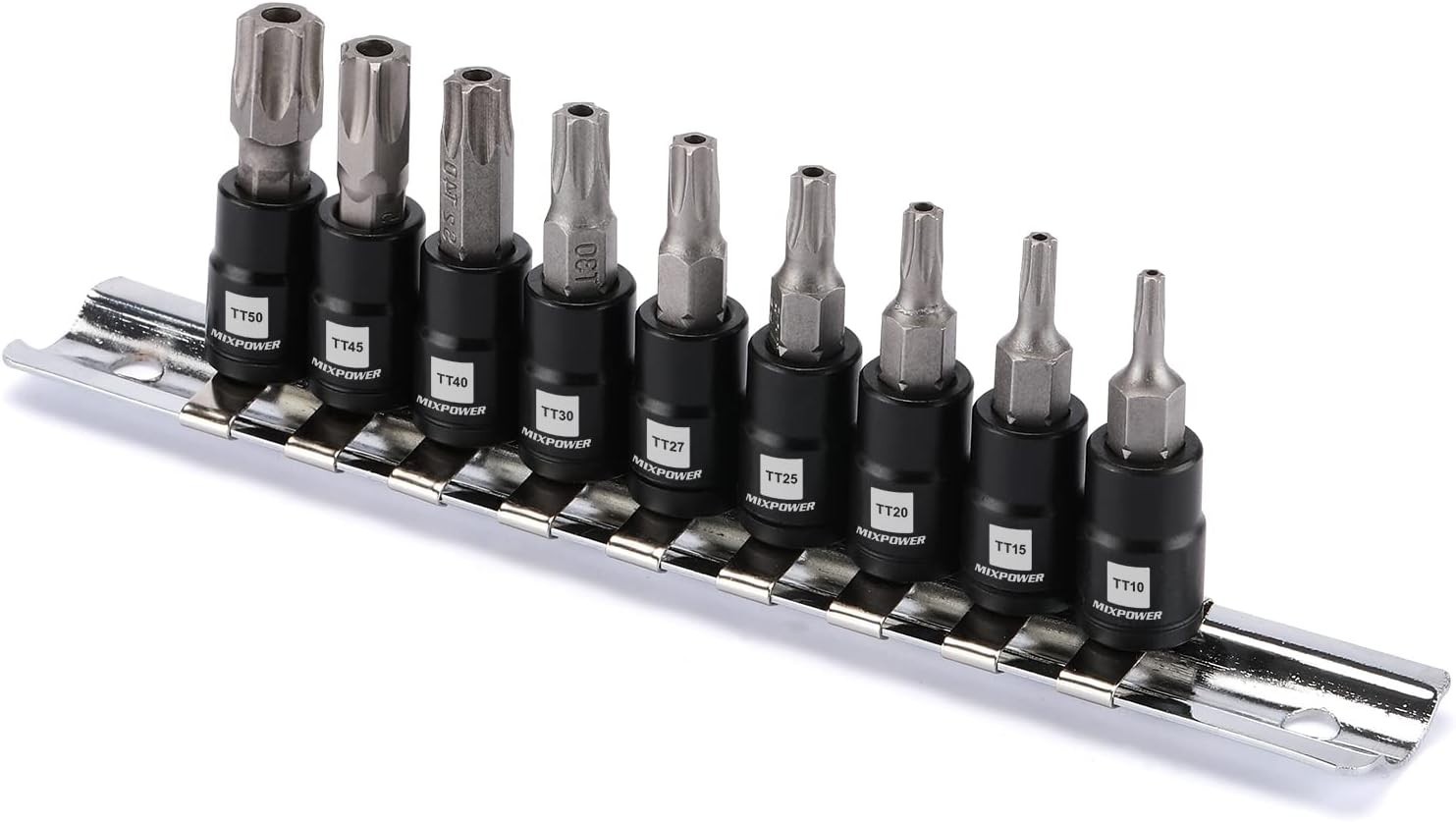 9 Pieces 1/4″ Drive Torx Bit Socket Set, Tamper-Proof Torx Bit Sockets, CR-V …